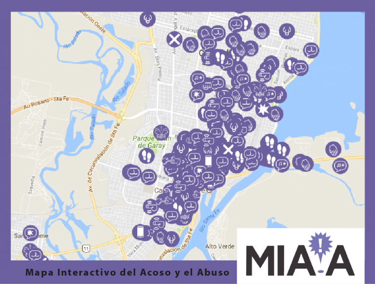 Un mapa refleja las situaciones de acoso y abuso que viven las mujeres