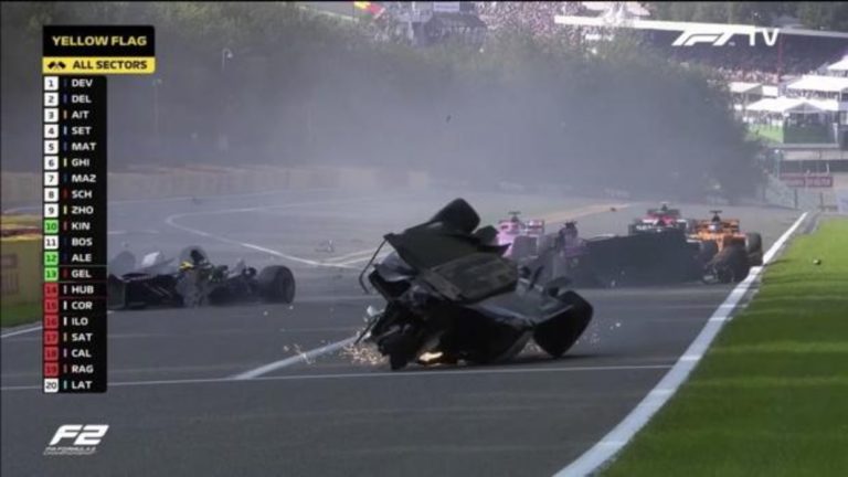 Brutal accidente Formula 2 SPA Belgica