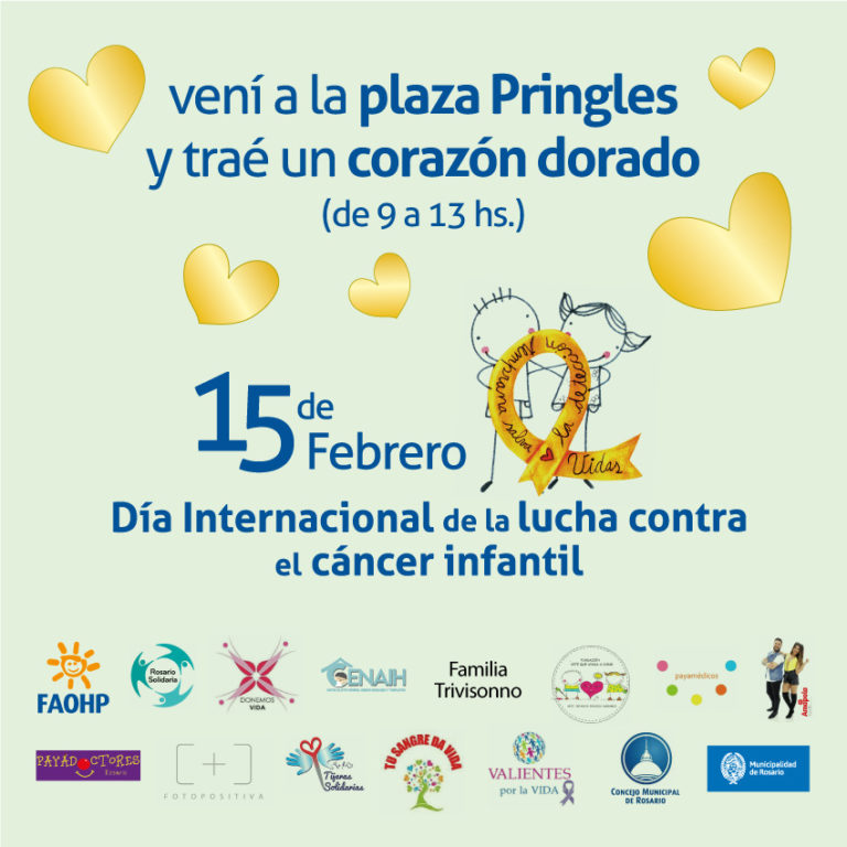 Jornada Solidaria en plaza Pringles para conmemorar la Lucha contra el Cáncer Infantil