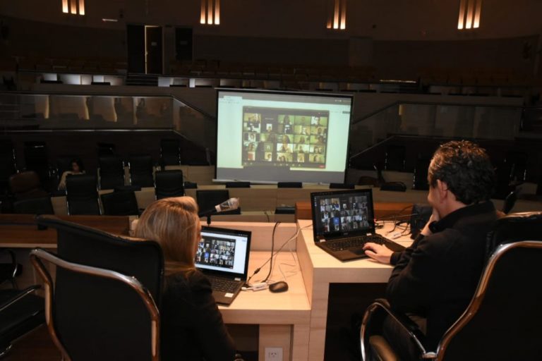 Javkin en el concejo: “Mediante teleconferencia hicimos un intercambio extenso y positivo con los ediles”