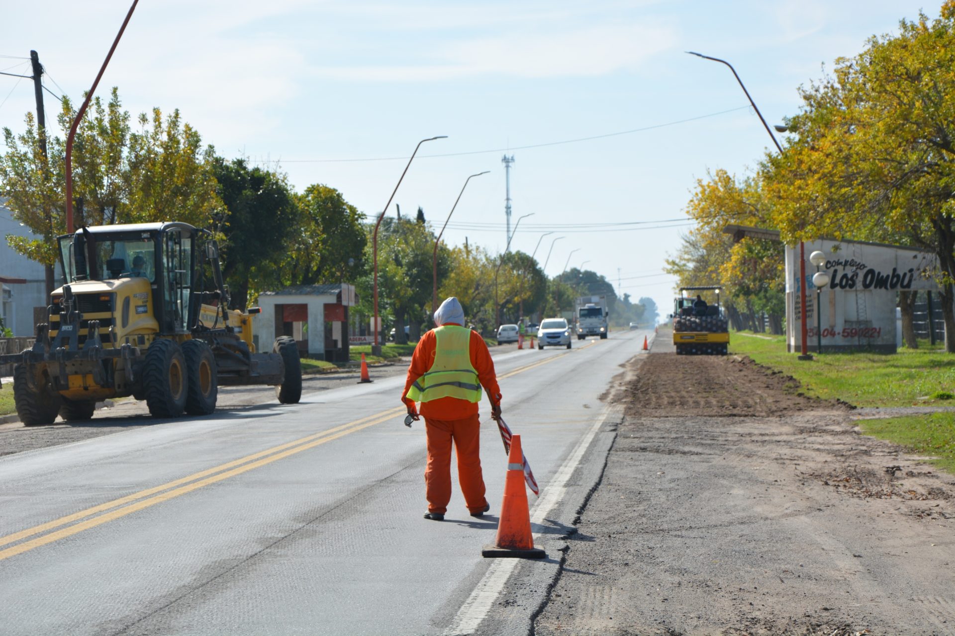 Avanzan las obras de vialidad nacional sobre la ruta nacional 11 desde Timbúes al norte de Rosario