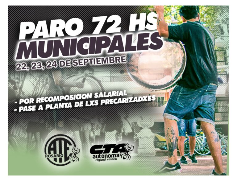 Municipales de ATE paran 72 horas