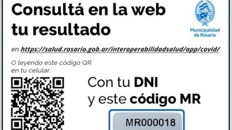 El resultado de los hisopados de covid-19 se podrá conocer a través de la web
