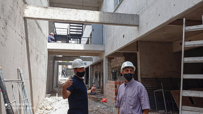 Rasetto recorrió los avances de obra del nuevo edificio de Tribunales en Cañada de Gómez