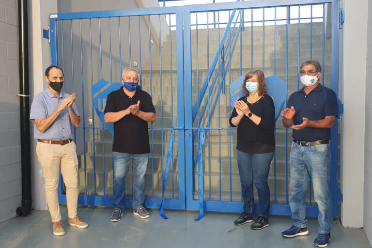 Rasetto y Lanatti en la inauguración de obras en un Club Totoras