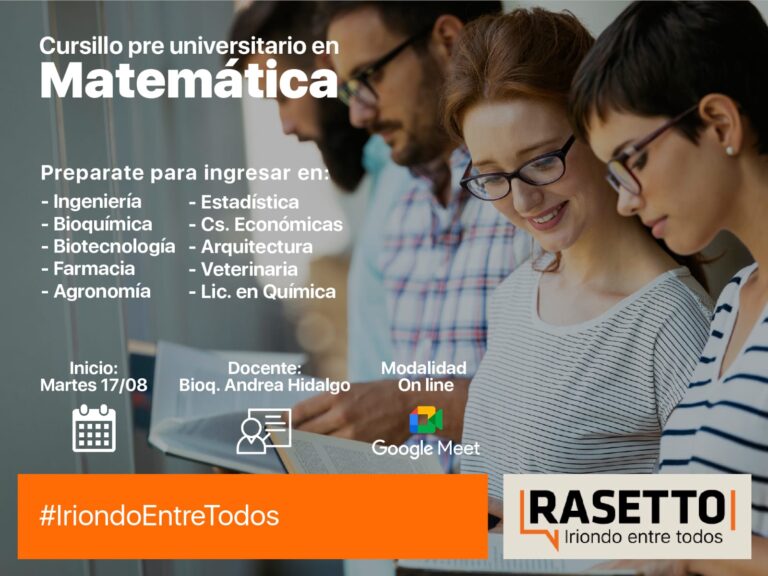 Se viene una nueva edición del cursillo pre universitario en matemática de Iriondo