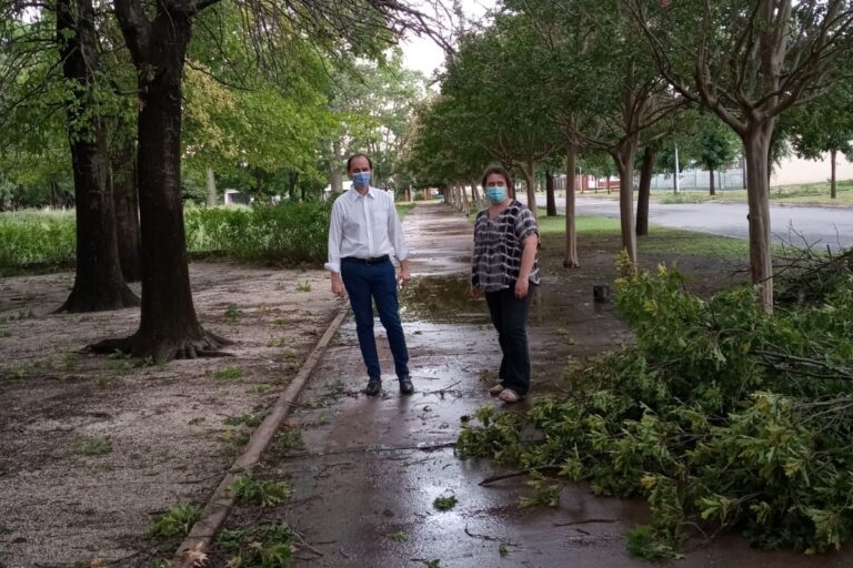 Rasetto recorrió la zona más afectada por la tormenta