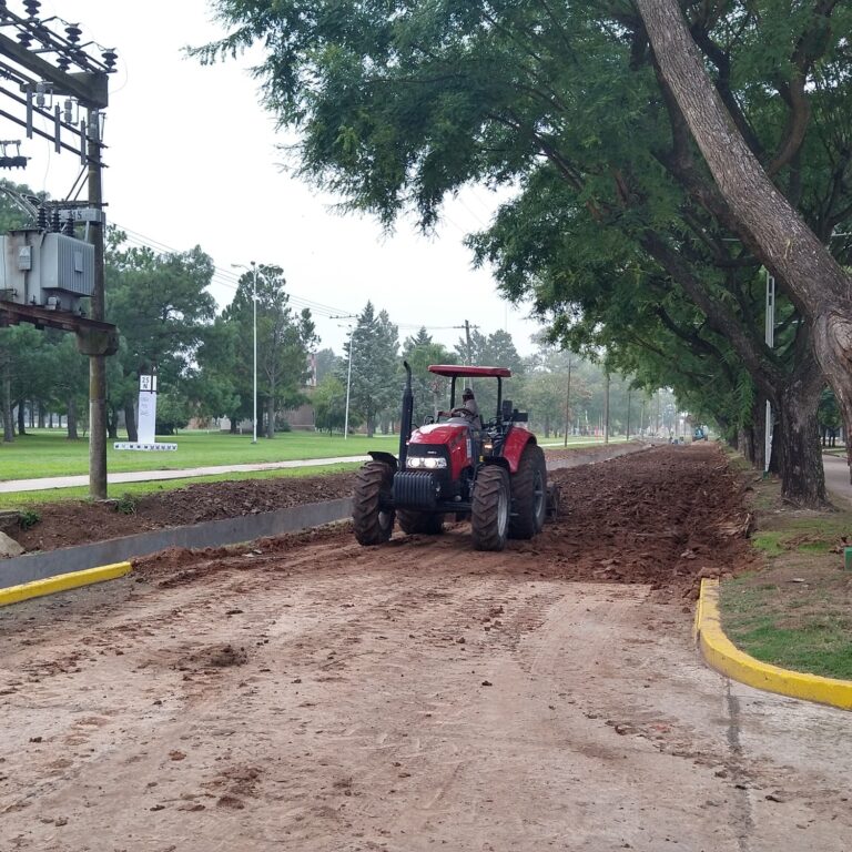 San Jerónimo Sud: Continúa la puesta en valor del Boulevard San Martín