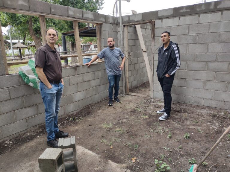 Avanzan las obras del nuevo bufet en el Club Huracán de Bustinza