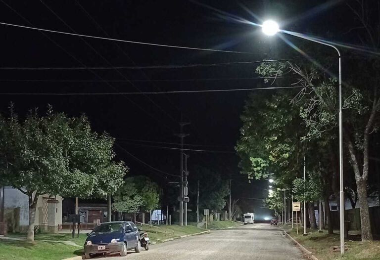 San Jerónimo Sud: el 60% del alumbrado público fue renovado