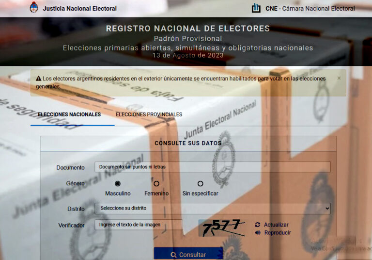 ¿Dónde voto? Ya se puede consultar el padrón provisorio para las Paso