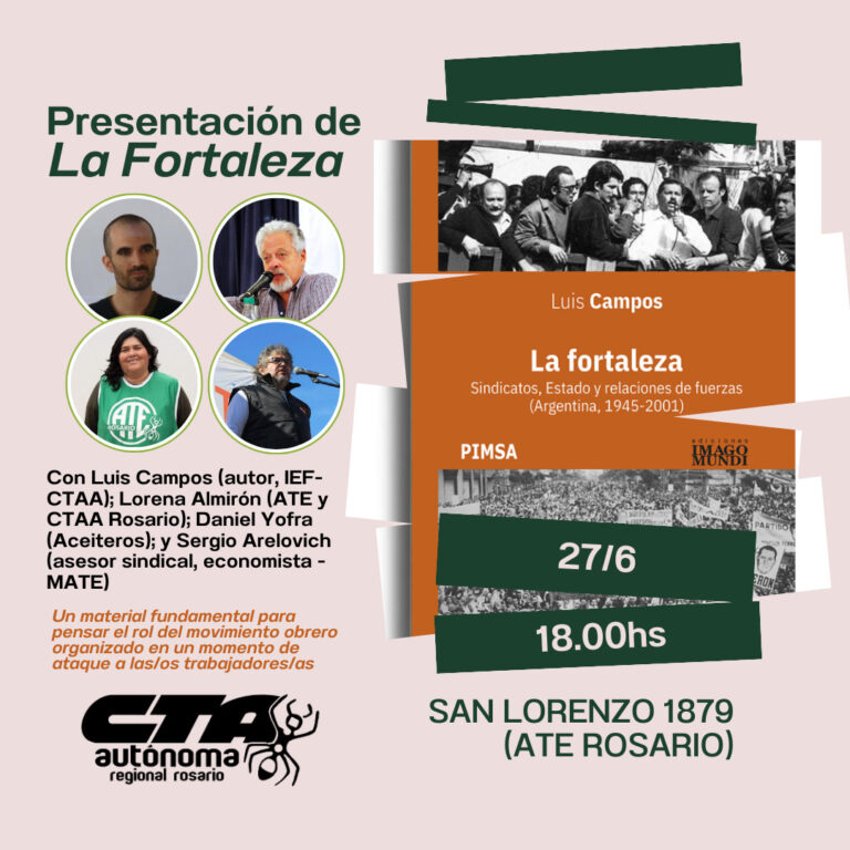 Presentan en Rosario el libro: “La Fortaleza”