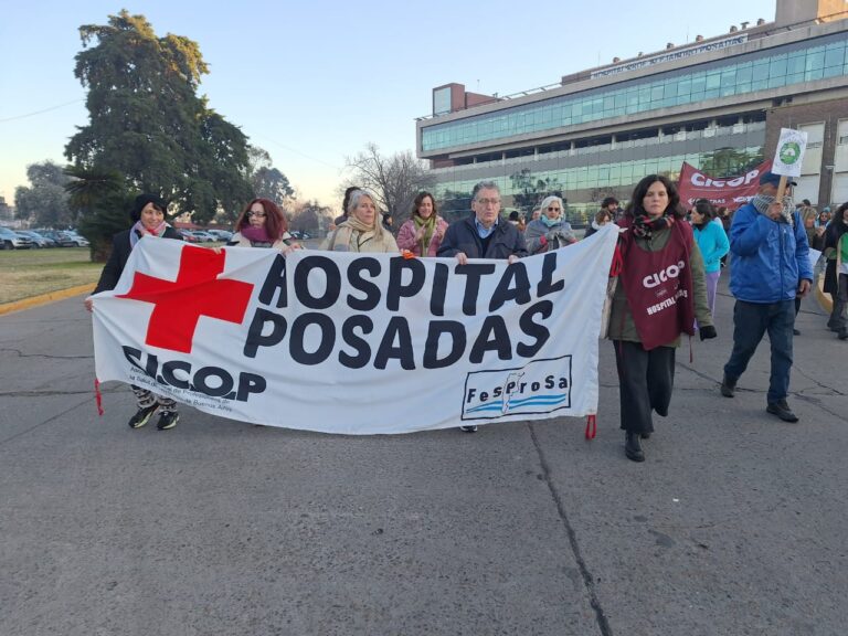 Hospital Posadas: Fesprosa realiza una nueva jornada de solidaridad por las personas  despedidas