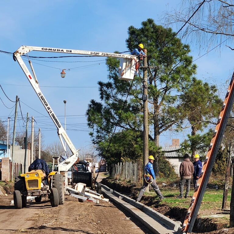 San Jerónimo Sud cerca de concretar la iluminación led en todo el alumbrado público