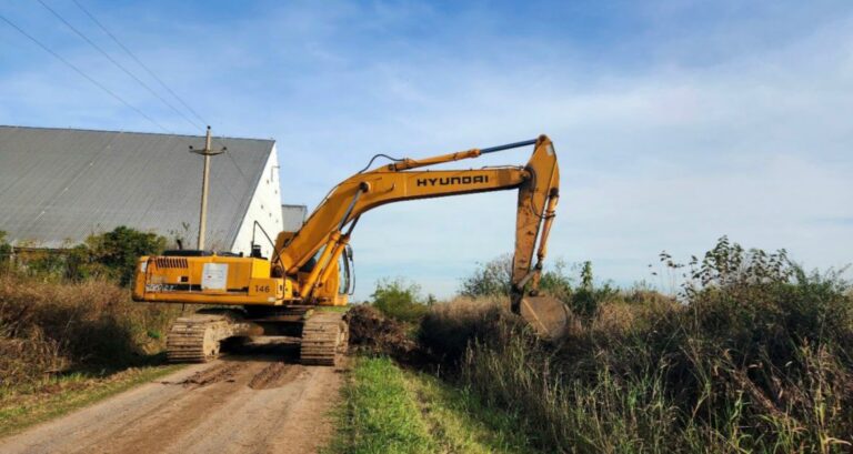 San  Jerónimo Sud suma obras para evitar inundaciones