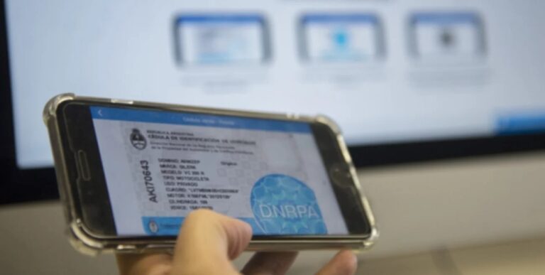 La cédula digital del automotor ahora podrá compartirse desde la app Mi Argentina