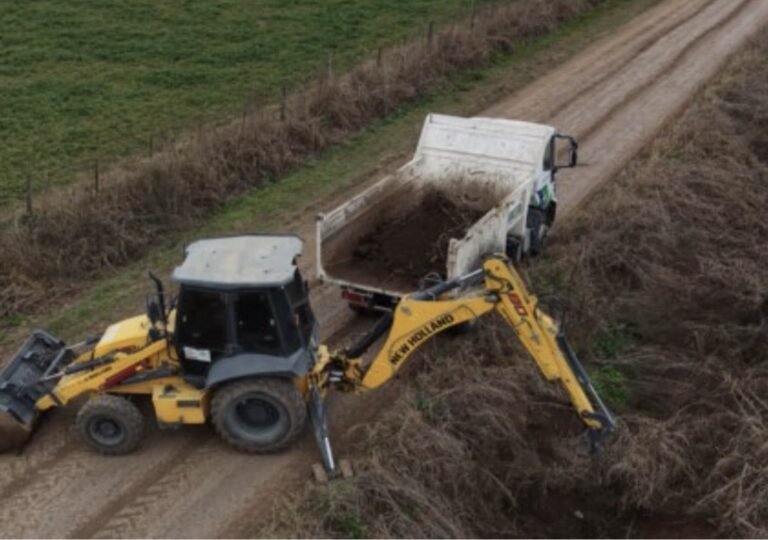 San Jerónimo Sud refuerza obras preventivas para evitar inundaciones ante la llegada de El Niño