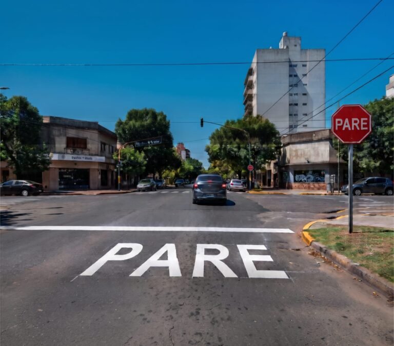Rosario reforzará los carteles de PARE con señalización pintada sobre la calzada