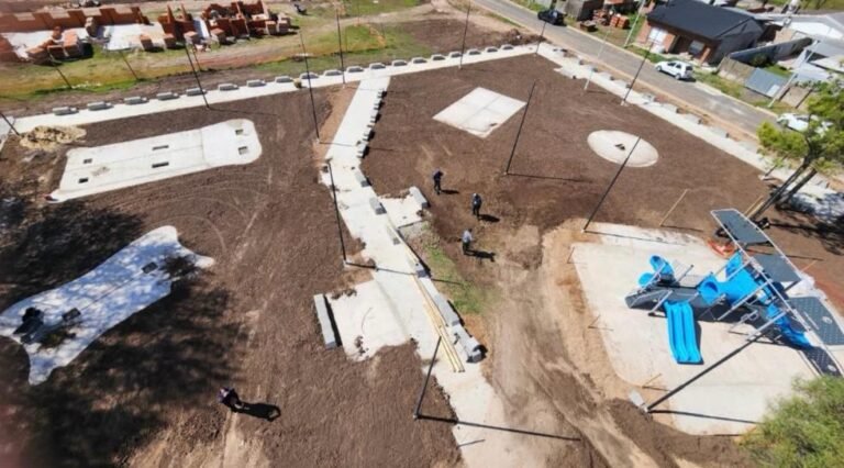 San Jerónimo Sud avanza con las obras de la nueva plaza Tita Merello